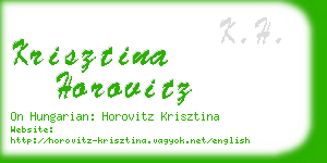 krisztina horovitz business card